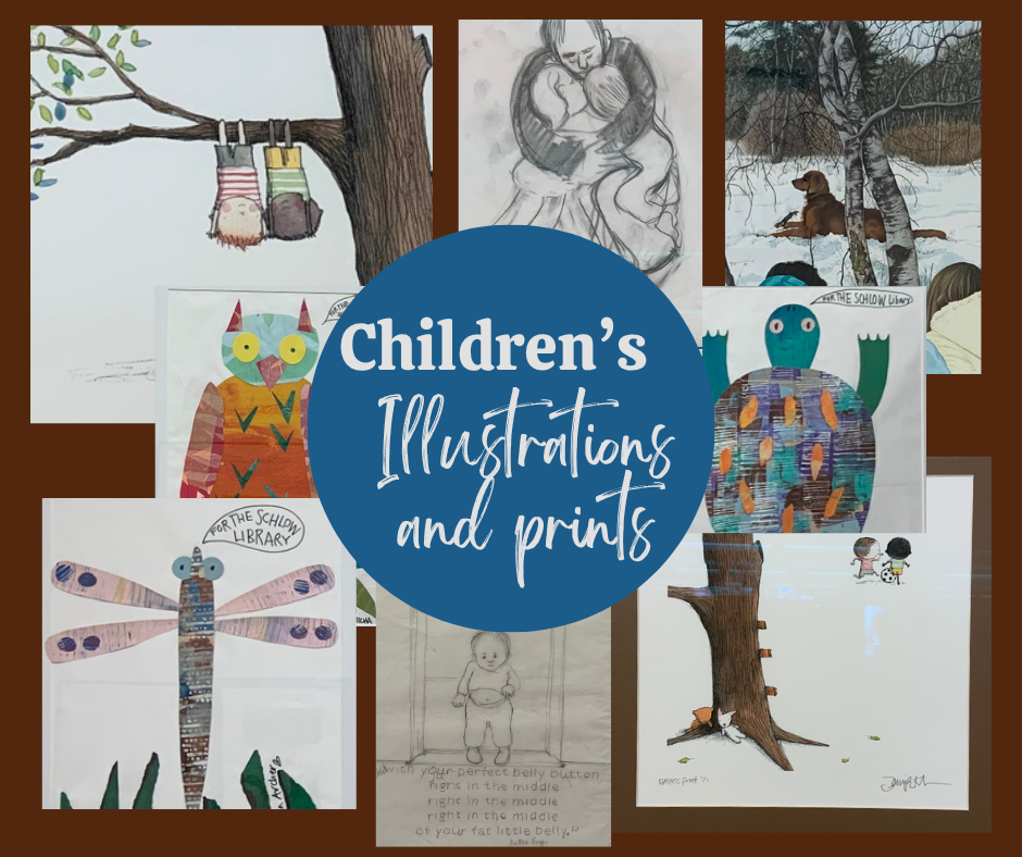 Multiple samples of illustrations in the Children's Department