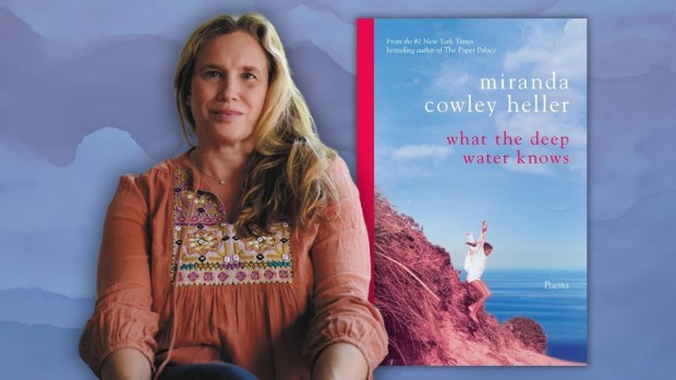 Image of author and book cover