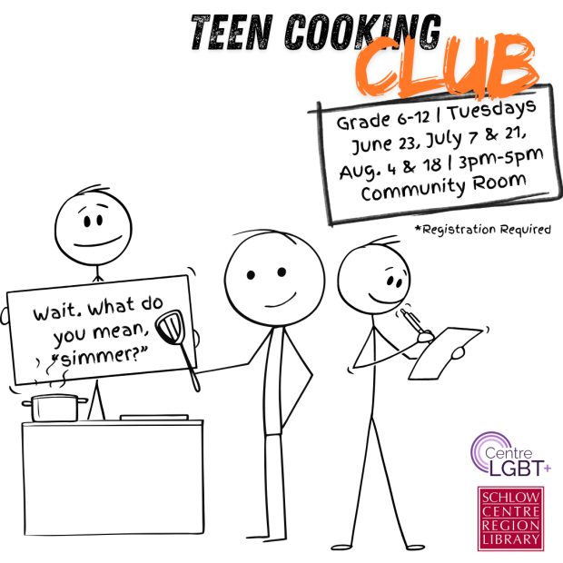 Image of stick figure drawings cooking together
