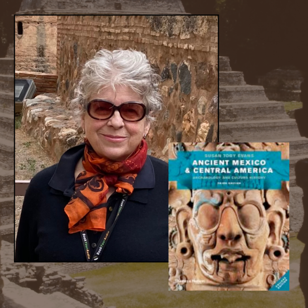 Image of author and her book cover