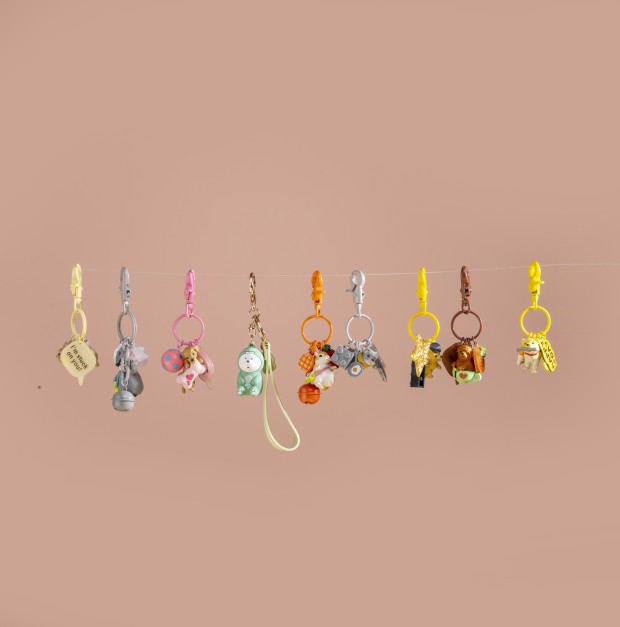 tiny keychain charms with characters