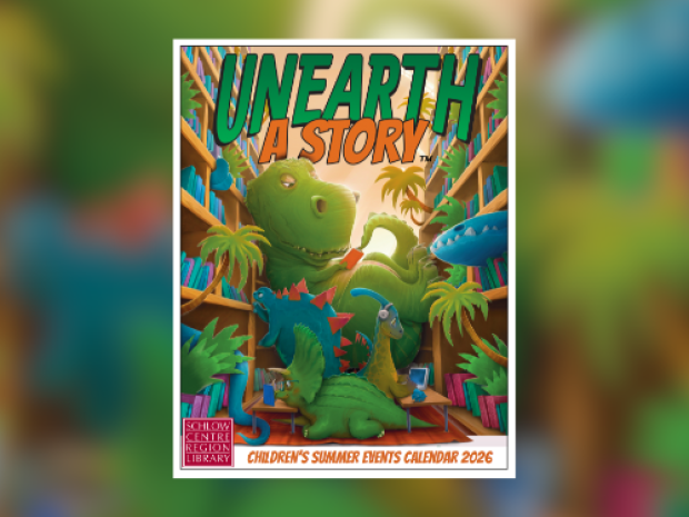 The 2026 Children's Summer Calendar cover sits atop a blurred double of the image